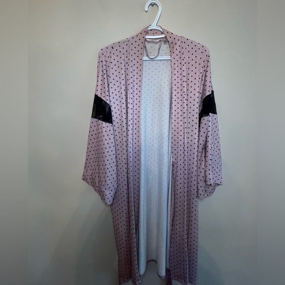 Satin Polka Dot Robe | Lilac | La Vie En Rose | S/M - Picture 1 of 3
